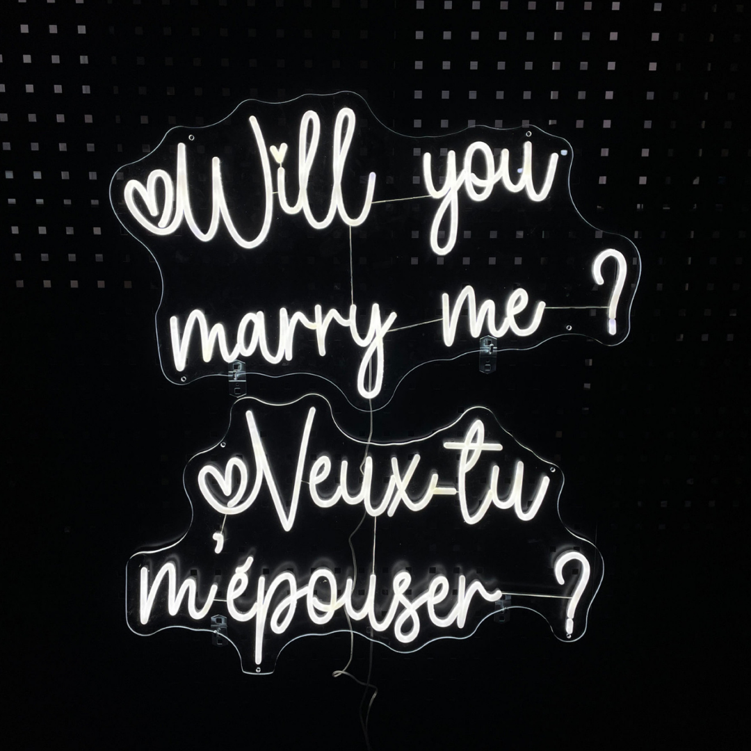 Led "Veux-tu m'épouser"