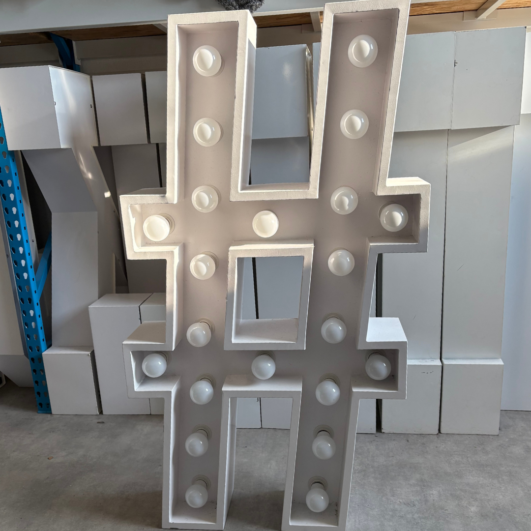 Caractère Géant Lumineux "#"