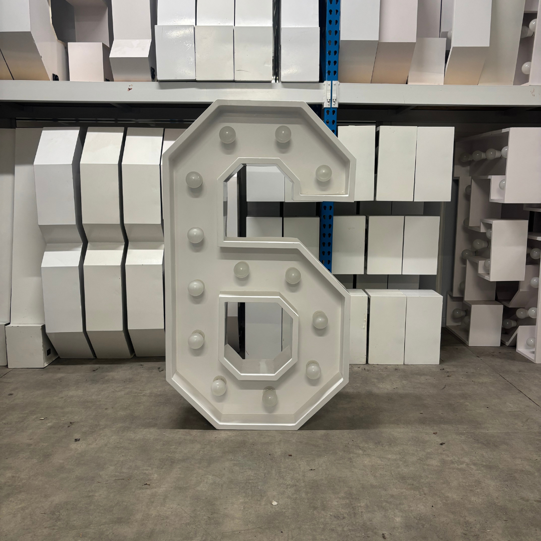 Chiffre Géant Lumineux "6"