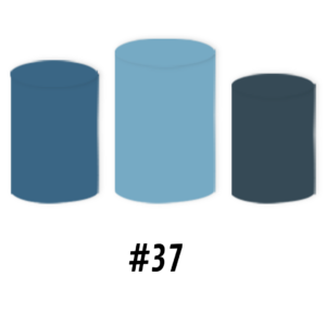 Set Housse rond Dégradé bleu