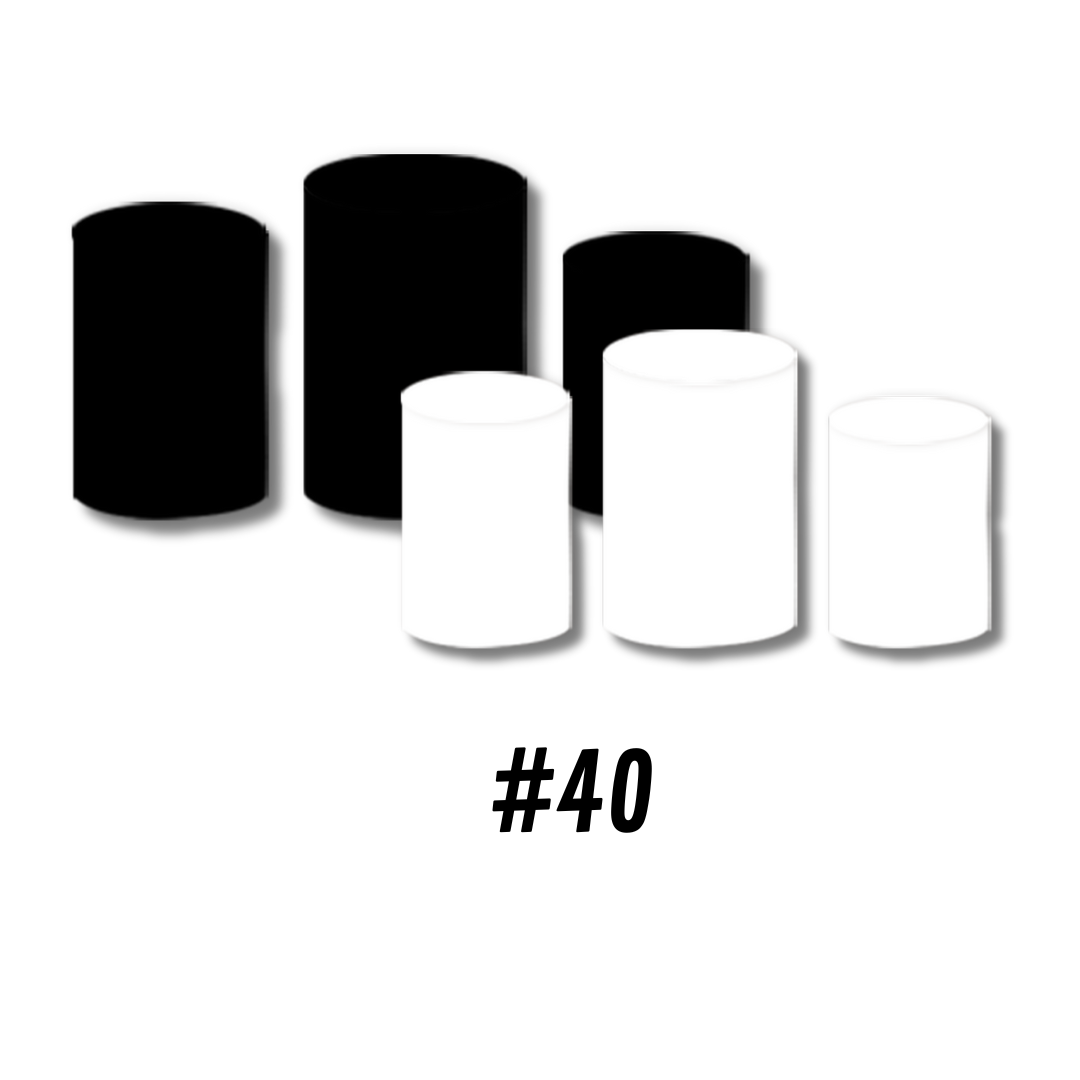 Set Housse rond blanc