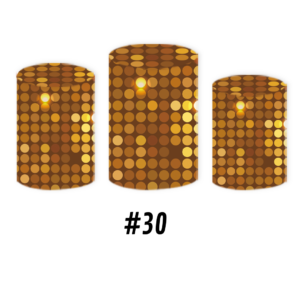 Set Housse rond dorée