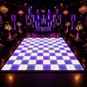 Piste de Danse Miroir/Blanc 6mx6m